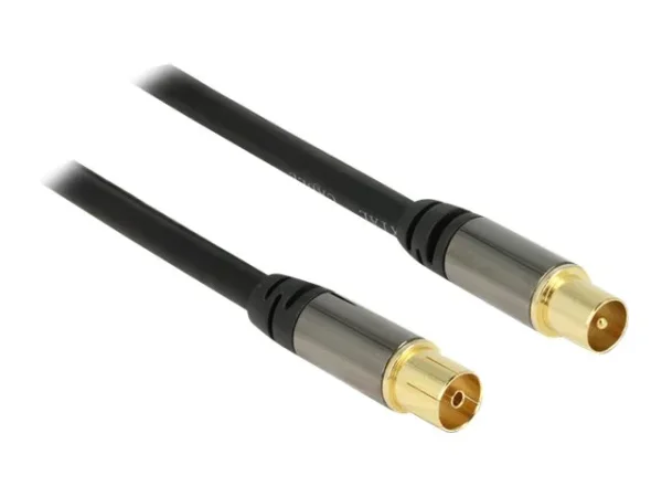 DELOCK Kabel IEC St > IEC Bu RG-6/U 1m