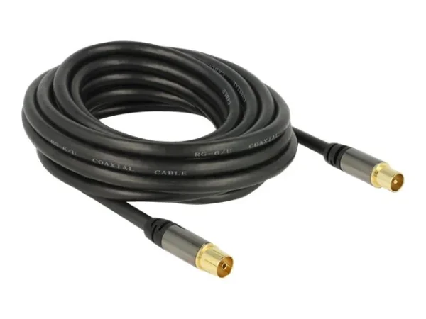 DELOCK Kabel IEC St > IEC Bu RG-6/U 5m