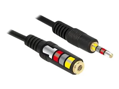 DELOCK Kabel Klinke 3,5mm St>Bu 4Pin 2m