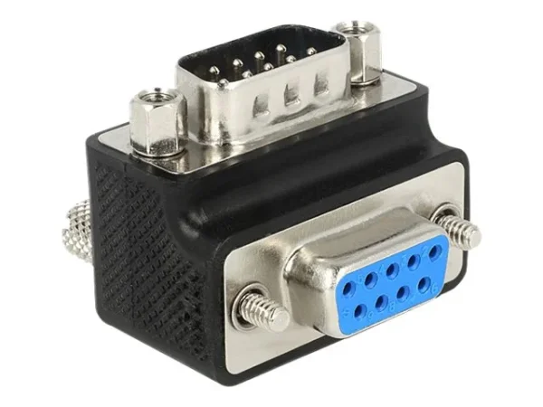 DELOCK Adapter Sub-D9Pin St/Bu gewinkelt