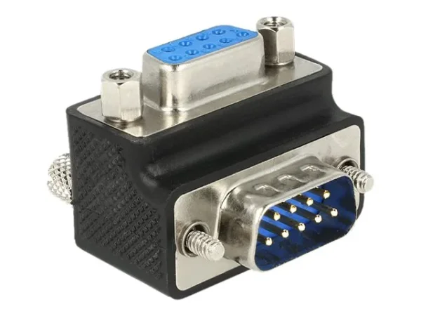 DELOCK Adapter Sub-D9Pin St/Bu gewinkelt
