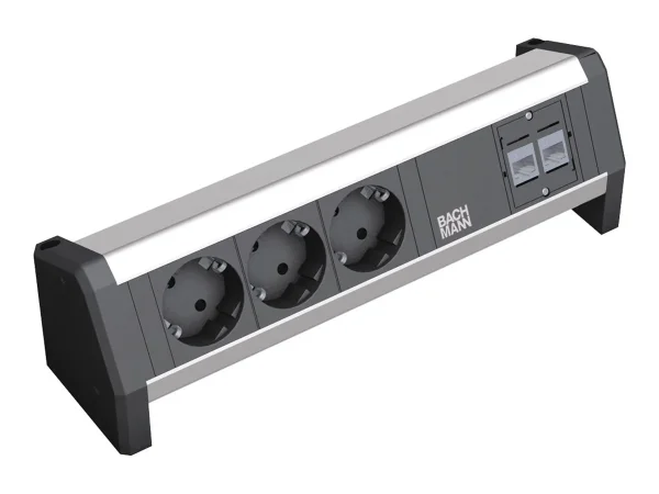 BACHMANN DESK 3x Schutzkontakt 2x CAT6