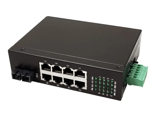 ROLINE Industrie Switch 7x RJ-45 1x SC