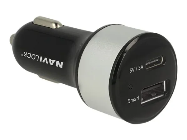 NAVILOCK Kfz Ladeadapter 1x USB Type-C+A