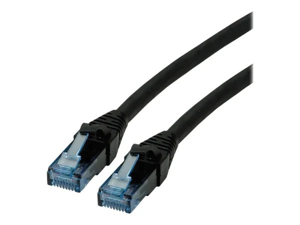 ROLINE Patchkabel Kat.6A schwarz 1m