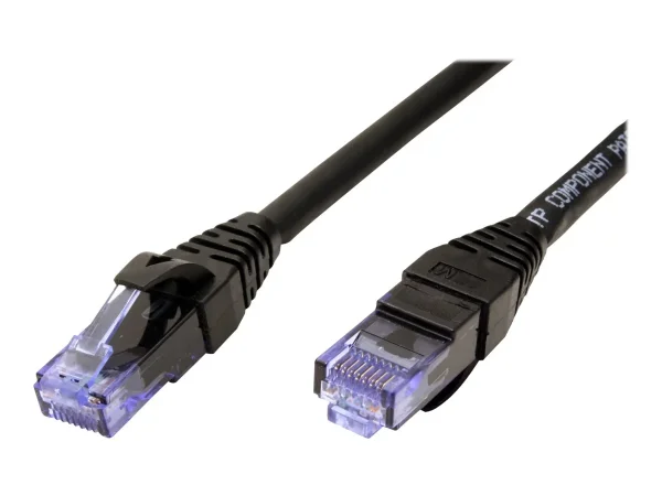 ROLINE Patchkabel Kat.6A schwarz 7,5m