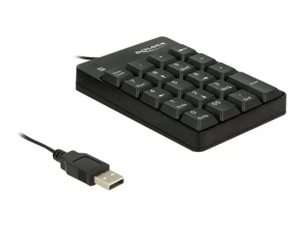 DELOCK USB Nummernblock 19 Tasten schw