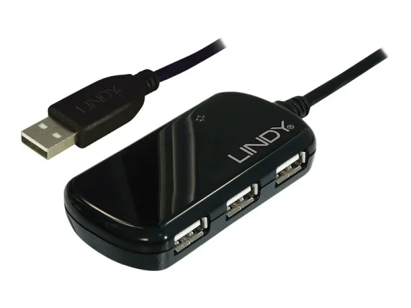 LINDY USB 2.0 Aktiv-Verlaengerung+Hub 8m