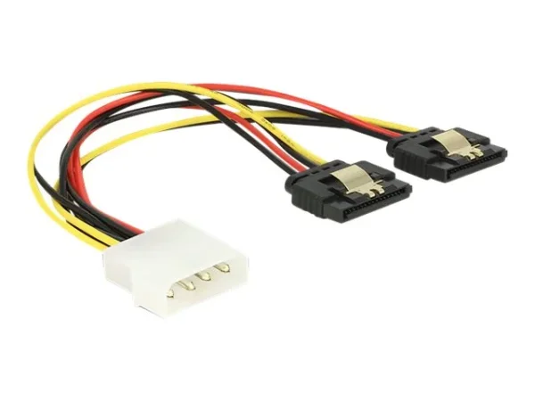 DELOCK Kabel Power Molex 4 Pin>2x15 Pin
