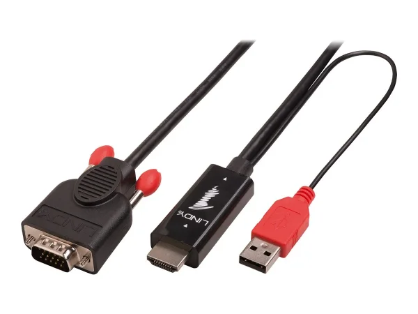 LINDY Kabel HDMI an VGA aktiv 1m