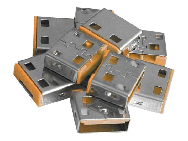 LINDY 10 USB Portschloesser ORANGE