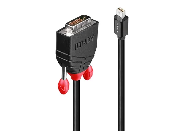 LINDY Mini DP an DVI-D Kabel schwarz 3m