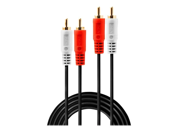 LINDY Audiokabel 2xRCA male/male 2m