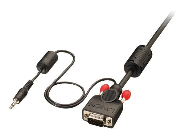 LINDY VGA und Audiokabel M/M schwarz 15m