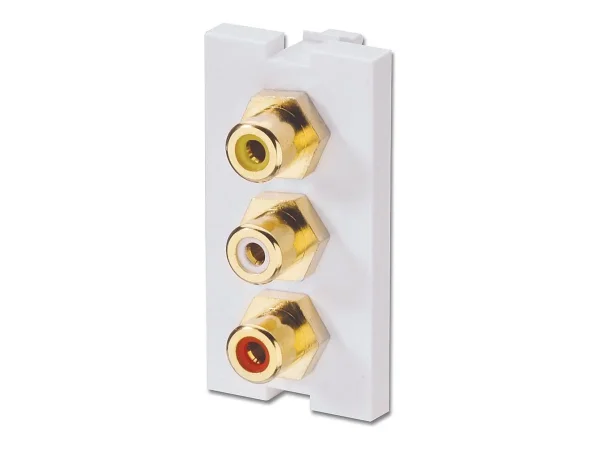 LINDY 3xRCA F/F AV Einsatz Premium