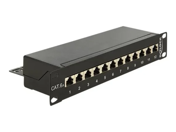 DELOCK 10Zoll Patchpanel 12 Port Cat6A
