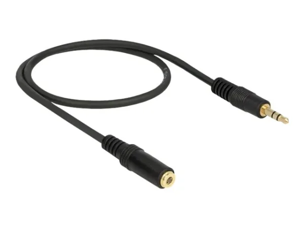 DELOCK Klinkenverläng. 3,5 mm 3 Pin 0,5m