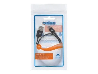 MANHATTAN USB C-Kabel 2.0 schwarz 0,5m