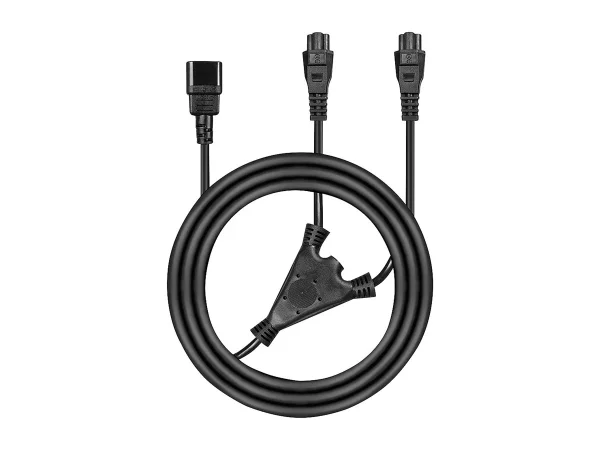 LINDY 25m IEC an 2x C5 Splitter-Verl