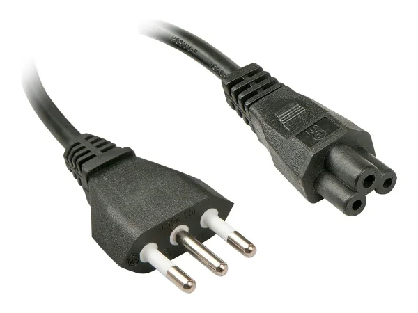 LINDY 2m Italien Netzstecker IEC C5