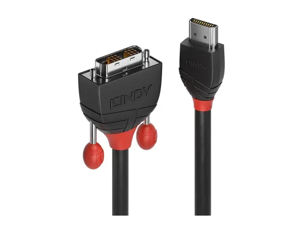 LINDY 0,5m HDMI/DVI-D Kabel Black Line