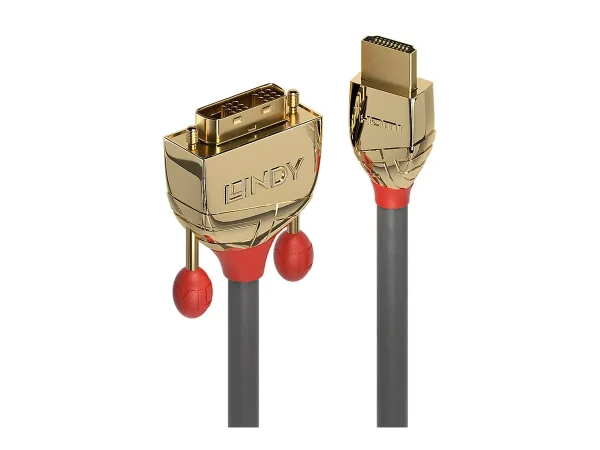 LINDY 0,5m Gold HDMI an DVI-D-Kabel