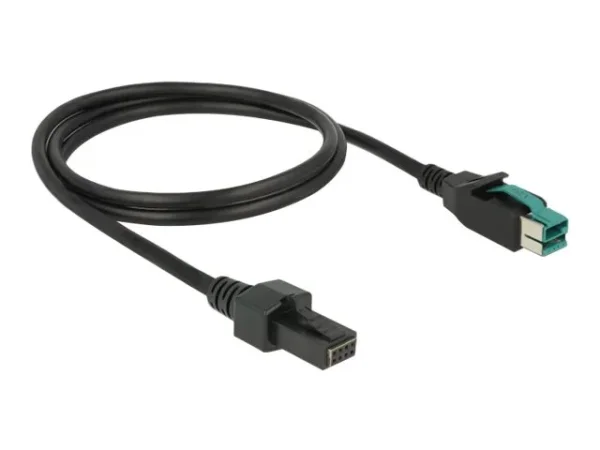 DELOCK PoweredUSB Kabel 12 V>2x 4 Pin 1m