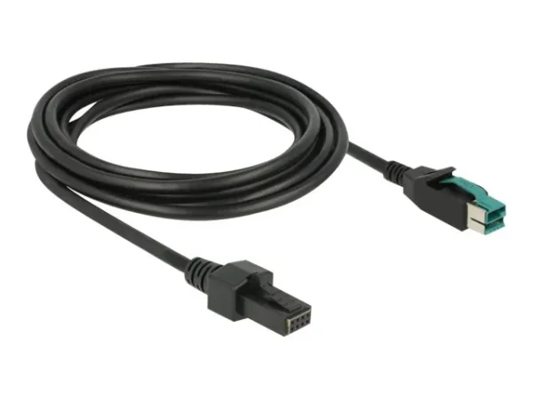 DELOCK PoweredUSB Kabel 12 V>2x 4 Pin 3m