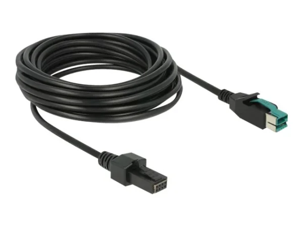 DELOCK PoweredUSB Kabel 12 V>2x 4 Pin 5m