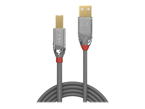 LINDY 1m USB 2.0 Typ A/B Kabel Cromo