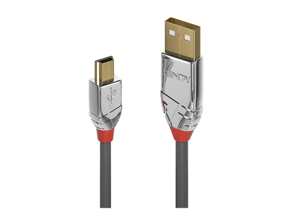 LINDY 2m USB 2.0 A/Mini-B Kabel Cromo