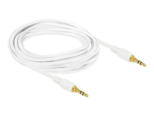 DELOCK KlinkenKabel 3,5 mm 3 Pin 3m weis