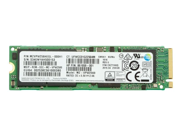 HP ZTrboDrv 256GB SED Z4/6 G4 TLC SSDKit