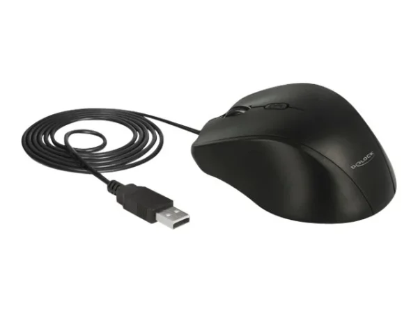 DELOCK Ergonomische optische5-TastenMaus