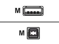 EFB USB2.0 Anschlusskabel A/B 3m