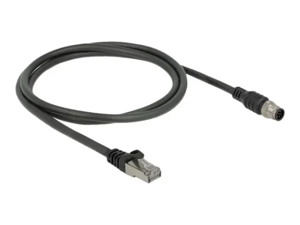 DELOCK Kabel RJ45 zu m12 8 Pin Cat.5e 1m