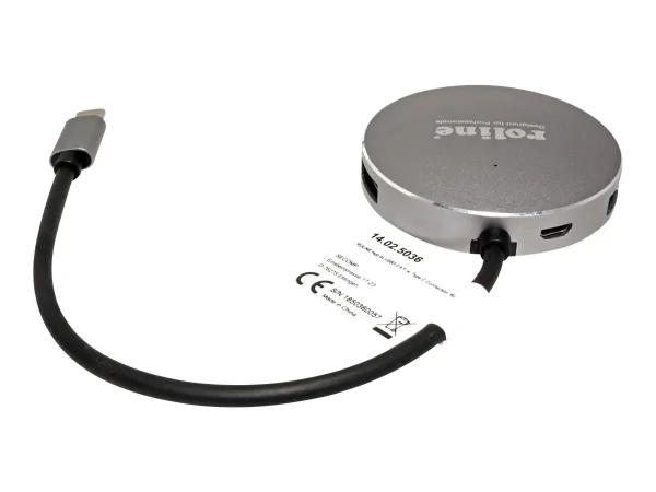 ROLINE USB 3.2 Gen 1 Hub rund 4fach TypC