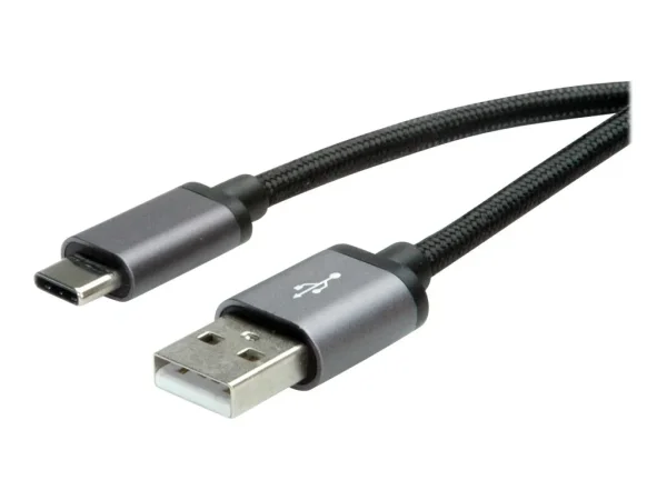 ROLINE USB 2.0 Kabel Typ C - Typ A 1,8m