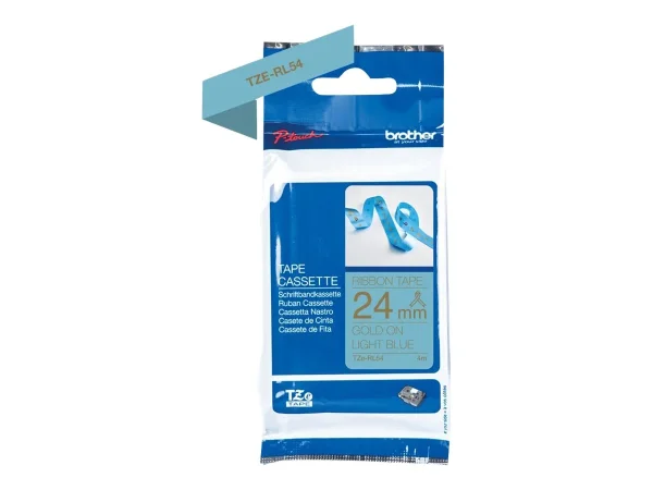 BROTHER P-Touch 24mm light blue/gold