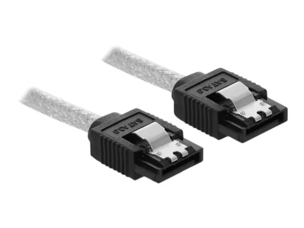 DELOCK SATA 6Gb/s Kabel 20cm transparent