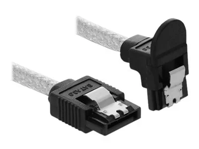 DELOCK SATA 6Gb/s Kabel 20cm transparent