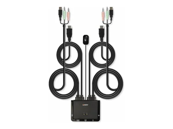 LINDY 2 Port HDMI 18G USB KVM Switch