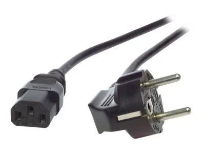 EFB Netzkabel auf C13 90Grad 2m schwarz