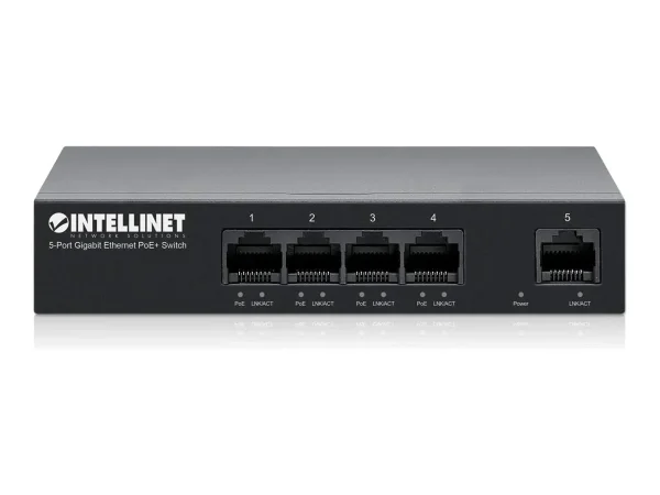 INT 5-Port Gigabit Ethernet PoE+ Switch