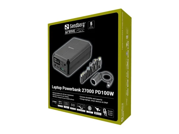 SANDBERG Laptop Powerbank 27000 PD100W