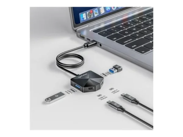 MH 4-Port USB-C Hub 3.0/2.0 2x USB-A/C