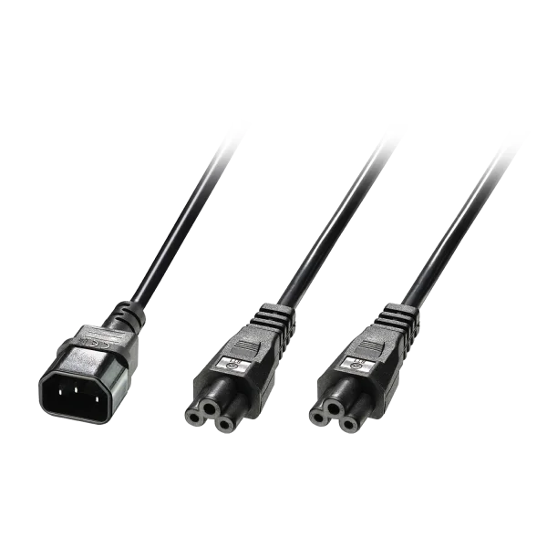 2.5m Netzkabel C14 an 2x C5
