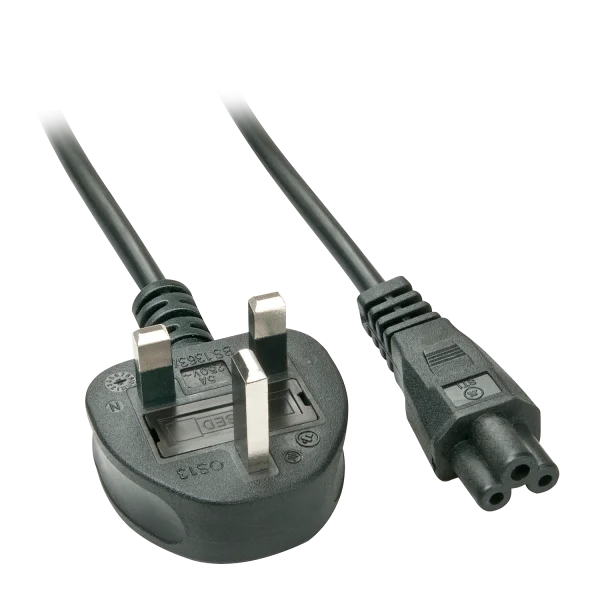 2m Netzkabel UK 3 Pin an C5