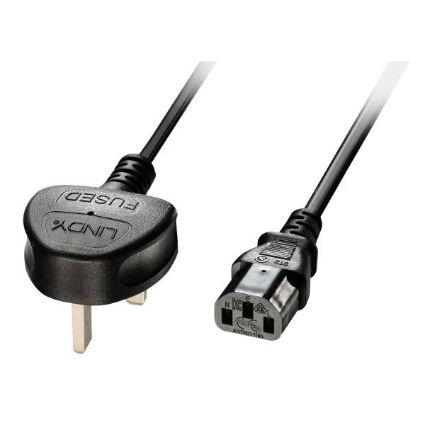 5m Netzkabel UK 3 Pin an C13