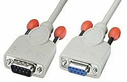 RS232 Verlängerungskabel 9 pol. Sub-D Stecker an 9 pol. Sub-D Kupplung, 1:1, 0,5m